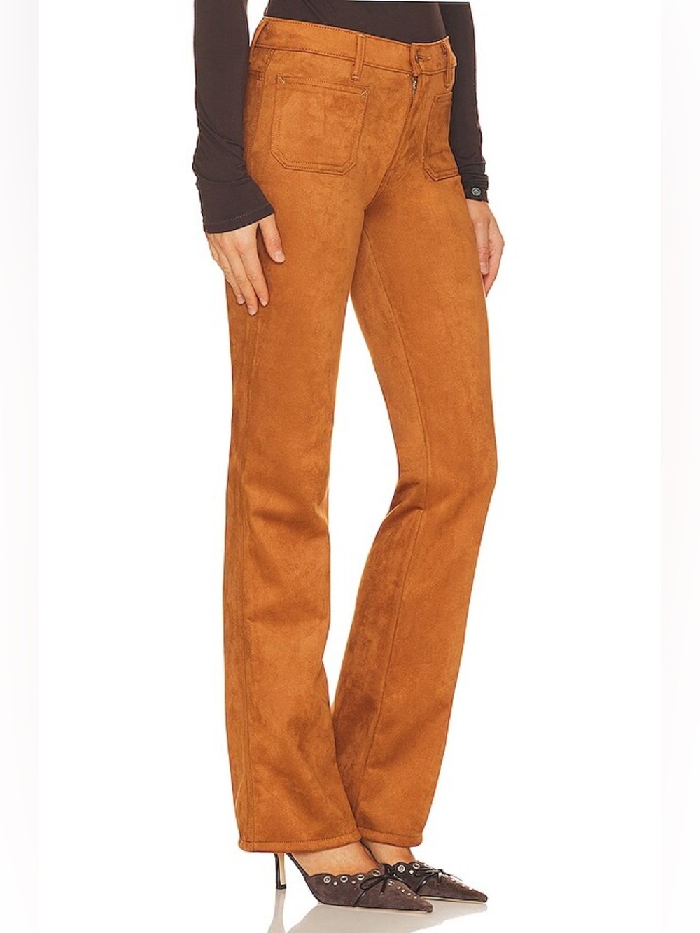 MOTHER The Patch Slacker pants Soft-Core size 29 Faux Suede